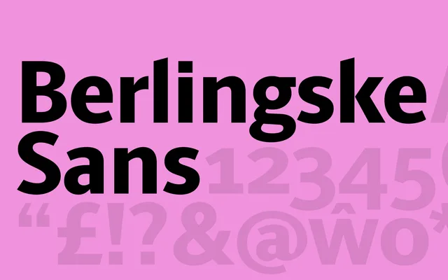 Berlingske Sans specimen from Playtype