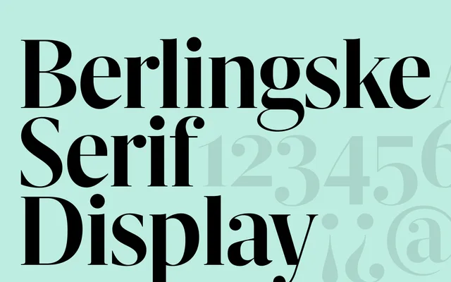 Berlingske Serif Display specimen from Playtype