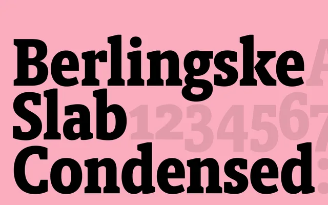 Berlingske Slab Condensed specimen from Playtype