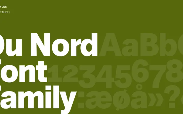 Du Nord specimen from Playtype