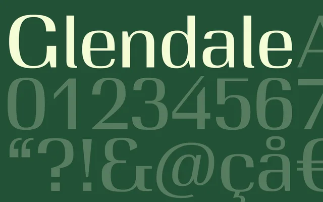 Glendale specimen from Playtype