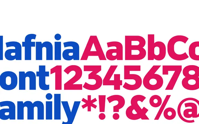 Hafnia Sans specimen from Playtype