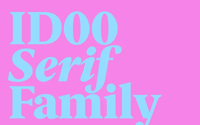 ID00 Serif specimen from Playtype