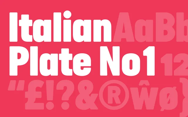 Italian Plate No1 specimen from Playtype