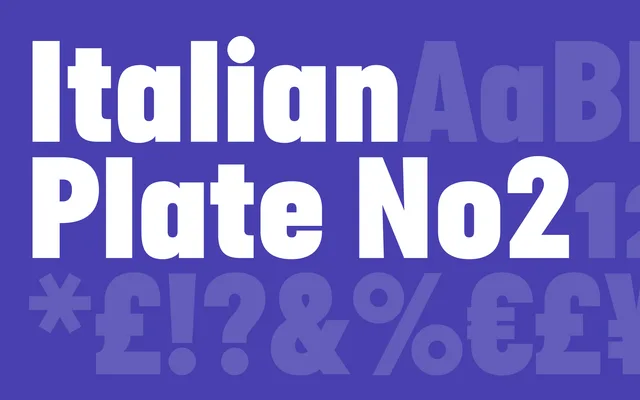 Italian Plate No2 specimen from Playtype