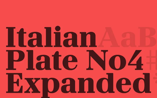 Italian Plate No4 Expanded specimen from Playtype