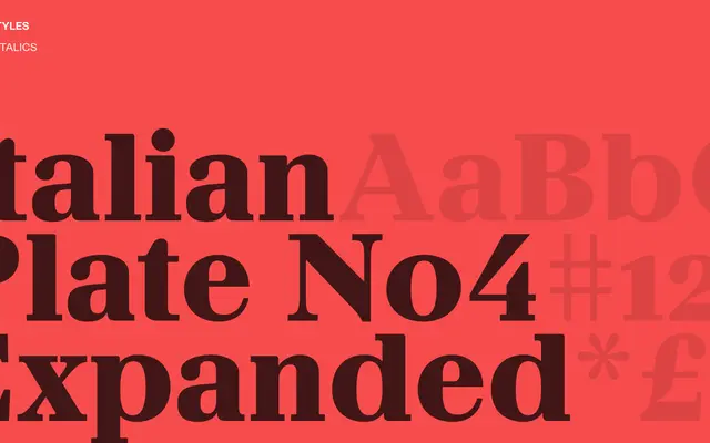 Italian Plate No4 Expanded specimen from Playtype
