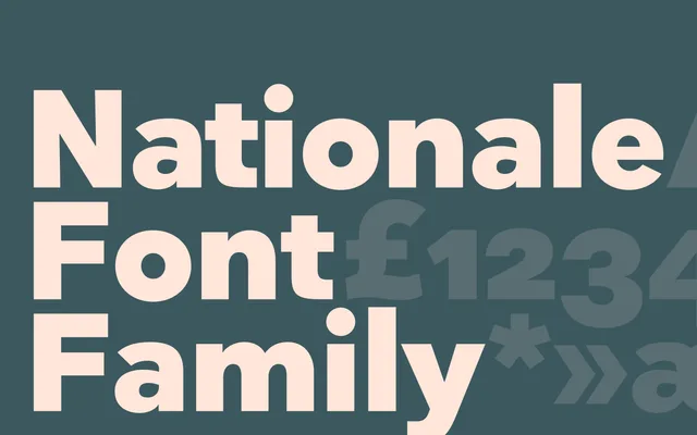 Nationale specimen from Playtype