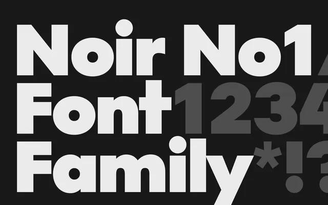 Noir No1 specimen from Playtype