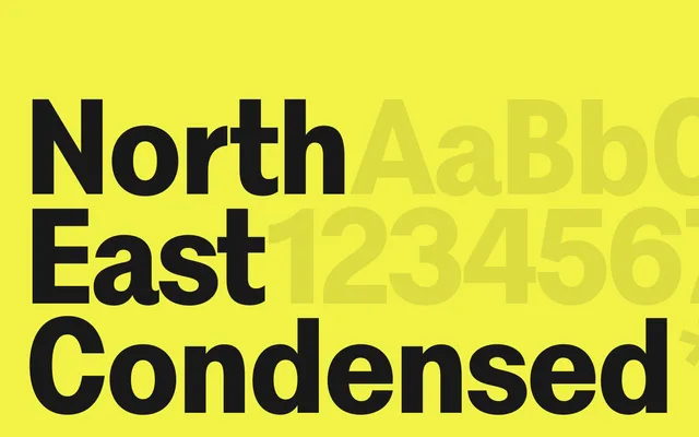 North East Condensed specimen from Playtype