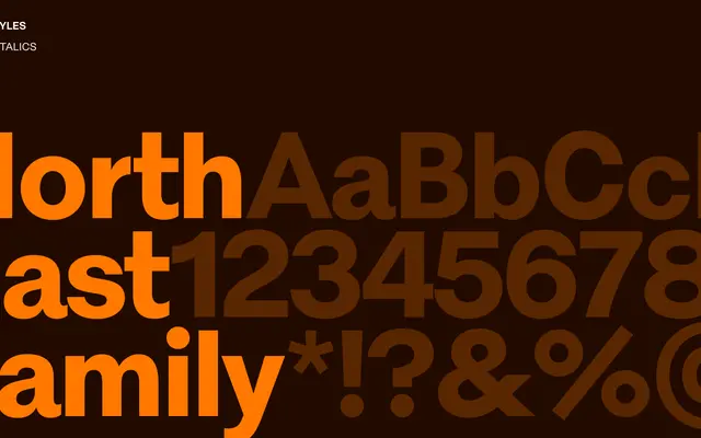 North East specimen from Playtype