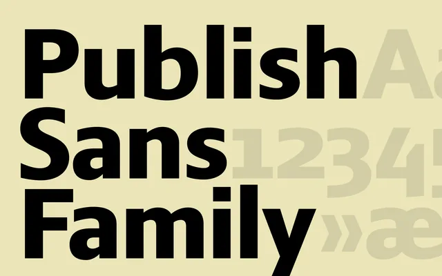 Publish Sans specimen from Playtype