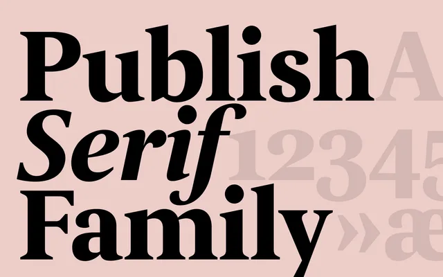 Publish Serif specimen from Playtype