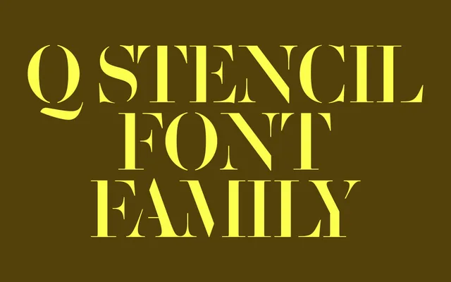 Q Stencil specimen from Playtype