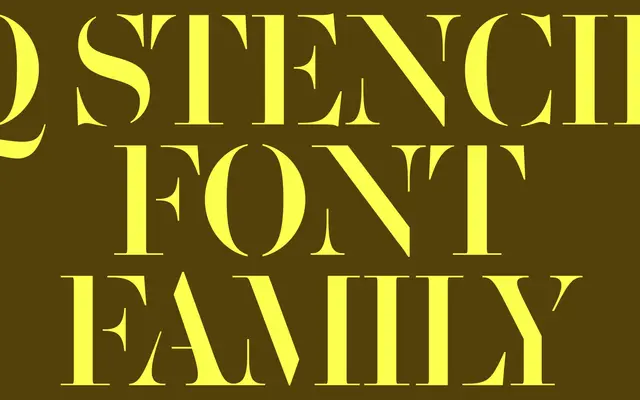 Q Stencil specimen from Playtype