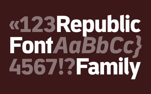 Republic specimen from Playtype