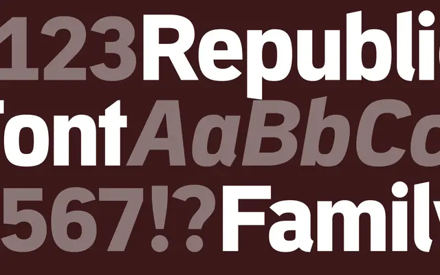 Republic specimen from Playtype