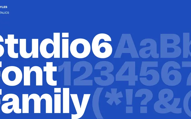 Studio6 specimen from Playtype