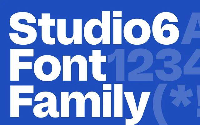 Studio6 specimen from Playtype