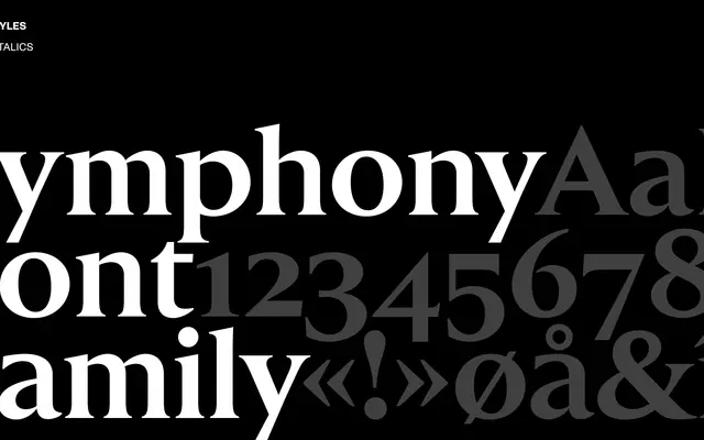 Symphony specimen from Playtype