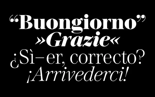 Ventiquattro specimen from Playtype