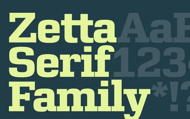 Zetta Serif specimen from Playtype