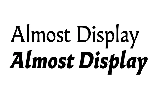 Almost Display specimen from Poem