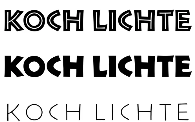 Koch Lichte Grotesk specimen from Poem