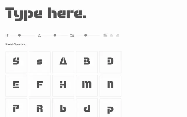 PTG Atherta specimen from Portograph Studio