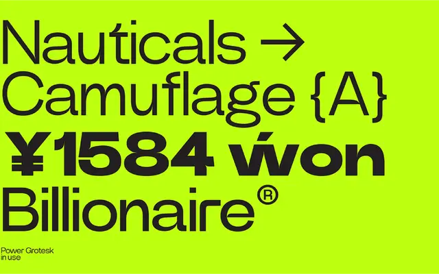 Power Grotesk specimen from Power Type