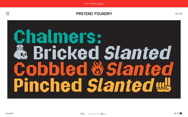 Chalmers specimen from Pretend Foundry