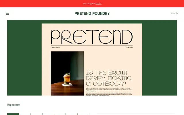 Constantine specimen from Pretend Foundry