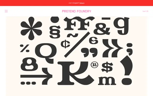 Couch specimen from Pretend Foundry