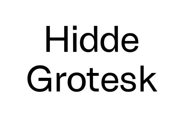 Hidde Grotesk specimen from Primary Foundry