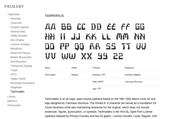 Technodelic specimen from Primary Foundry