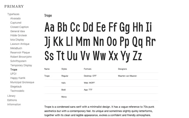 Trope specimen from Primary Foundry