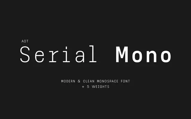 AOT Serial Mono specimen from Prioritype