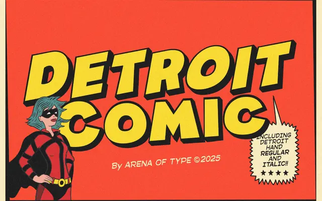 Detroit Comic specimen from Prioritype