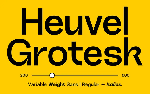 Heuvel Grotesk specimen from Prioritype