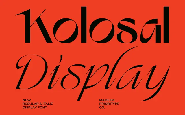 Kolosal Display specimen from Prioritype