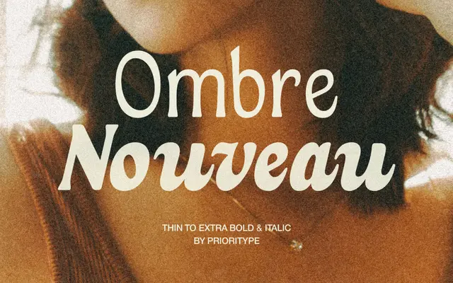 Ombre Nouveau specimen from Prioritype
