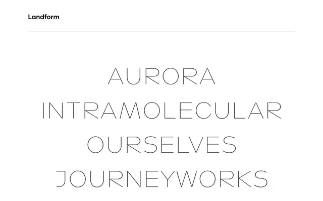 Landform specimen from Process Type Foundry