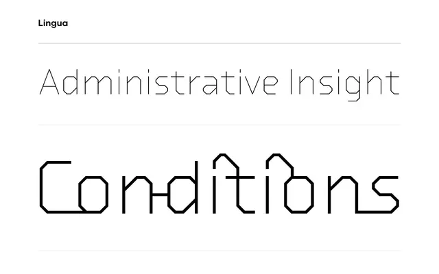 Lingua specimen from Process Type Foundry