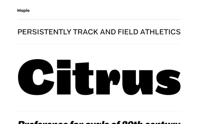 Maple specimen from Process Type Foundry