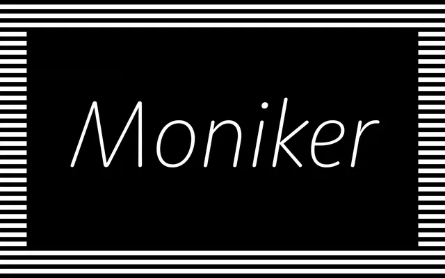 Moniker specimen from Process Type Foundry