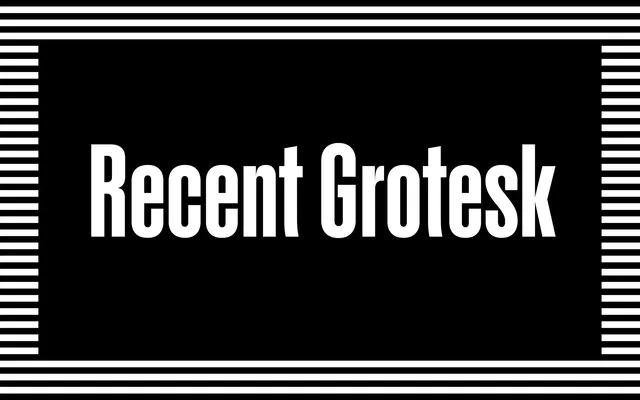 Recent Grotesk specimen from Process Type Foundry