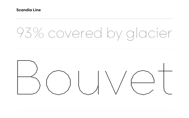 Scandia Line specimen from Process Type Foundry