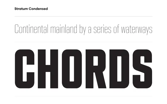 Stratum Condensed specimen from Process Type Foundry