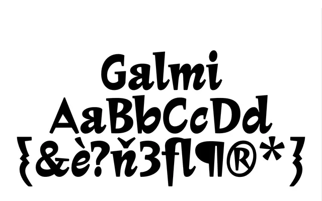 Galmi specimen from Proof of Words