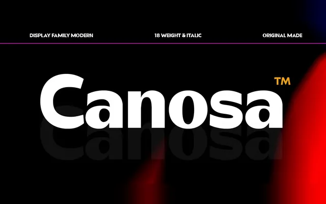 Canosa specimen from Propertype Fonts